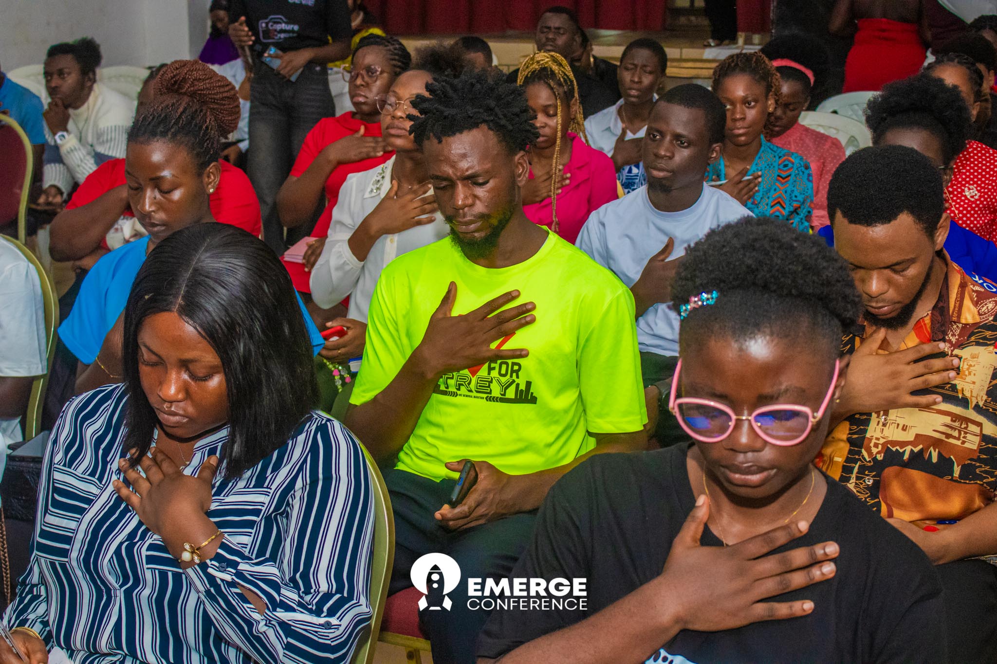 Attendees during pledge